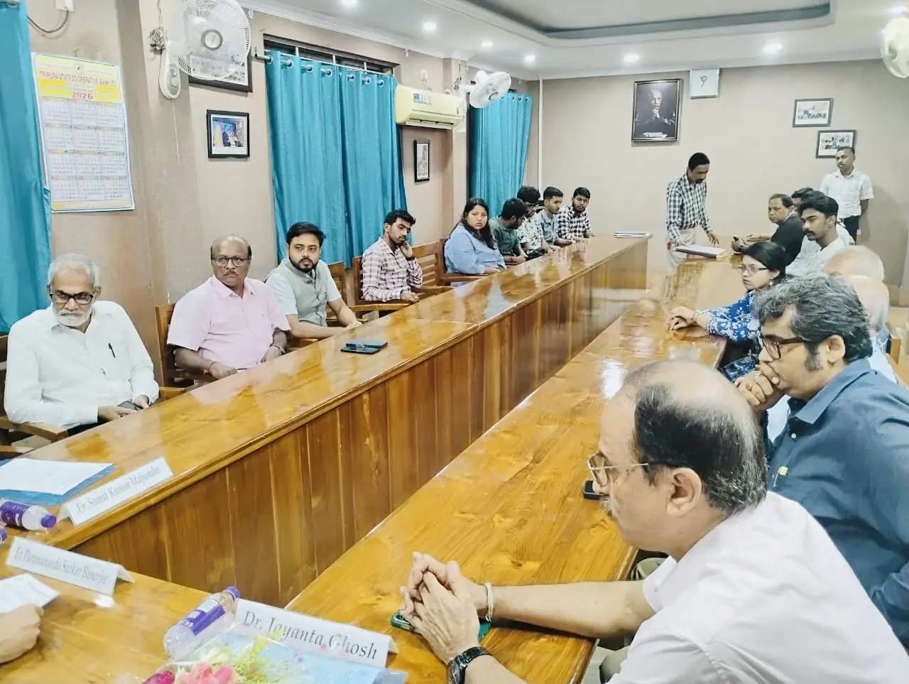 Engineers and engineering students filling Vishwakarma Conference Hall at IEI Agartala during the Beyond the Blueprint talk