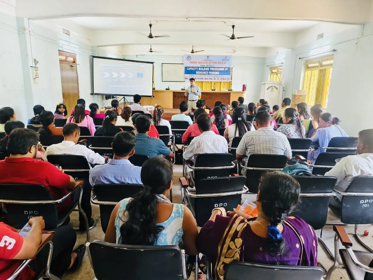 Resource persons attending a Dharti Aaba capacity building programme at the Tribal Skilling Centre, Dhalai, Tripura